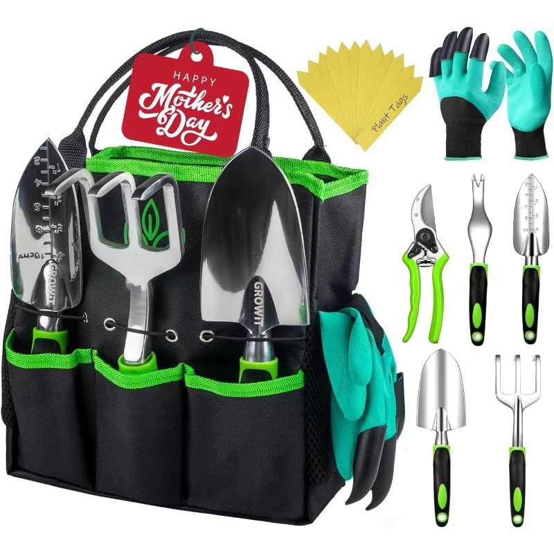 9 Pcs Ergonomic Garden Tool Se - đánh giá và giá Trowel Garden Tools
