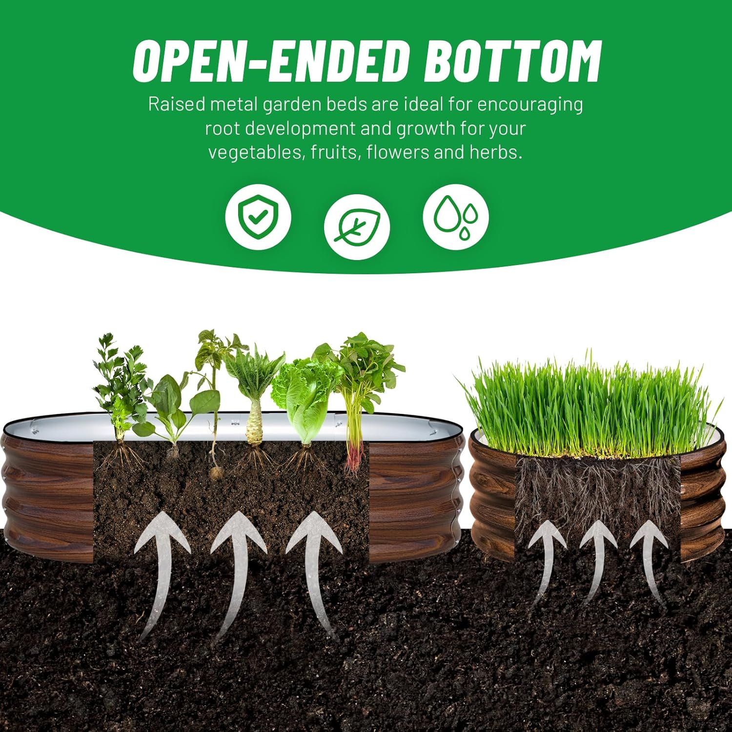 3-Pack Galvanized Steel Raised - đánh giá và giá Raised Garden Bed