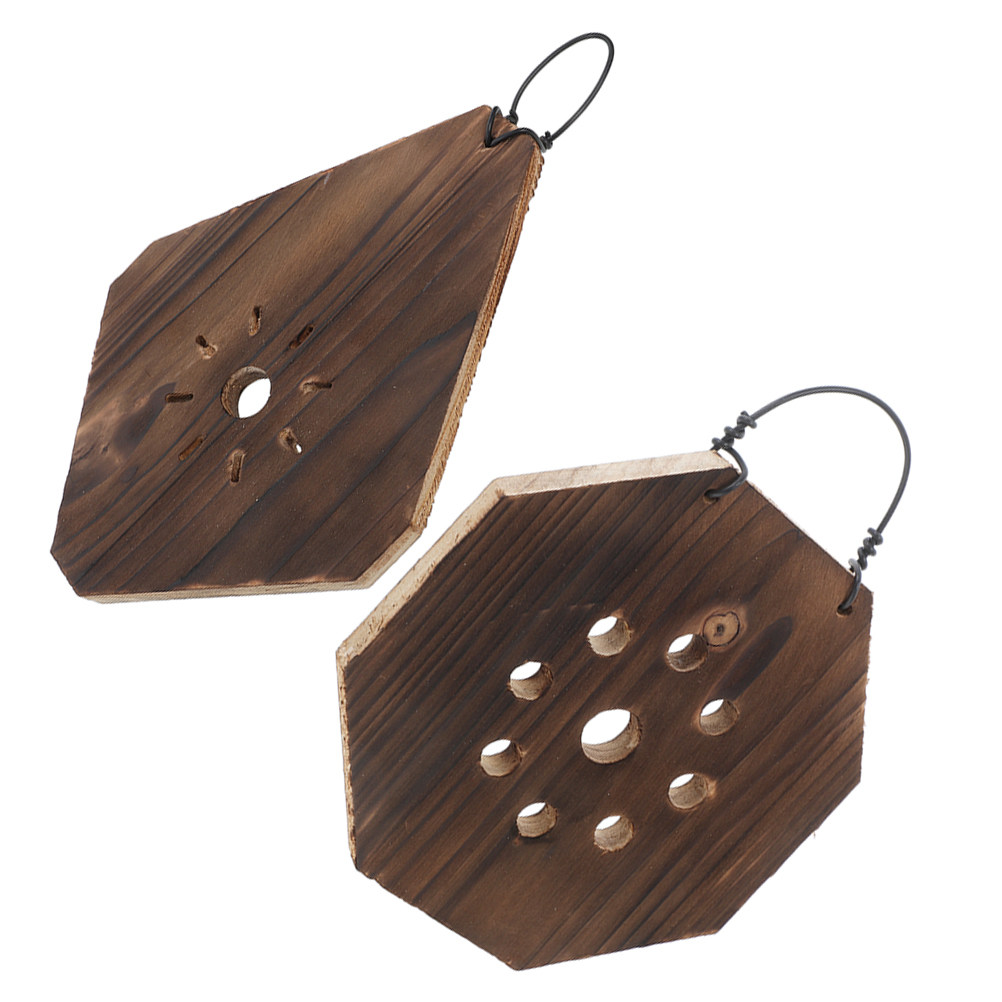 2Pcs Rustic Carbonized Wood Fe - đánh giá và giá Vertical Planter